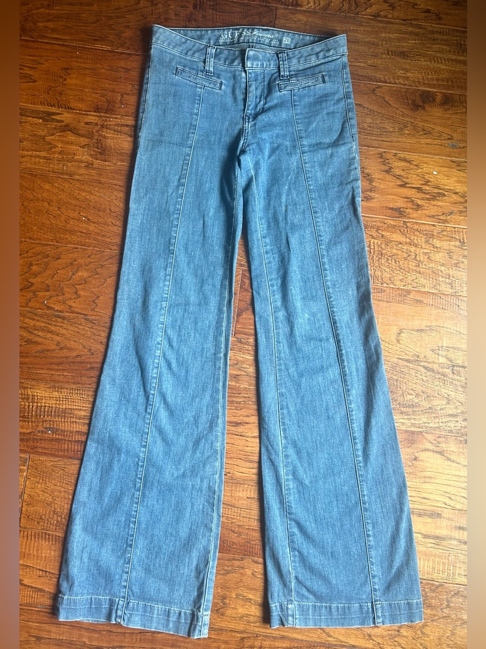 Vintage Guess Blue Denim Wide-Leg Jeans